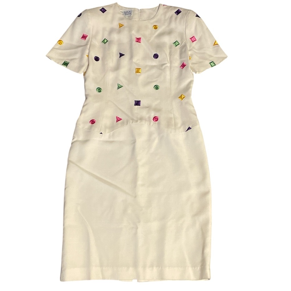 Constance Saunders for Richard Warren vintage 80’s midi sheath dress